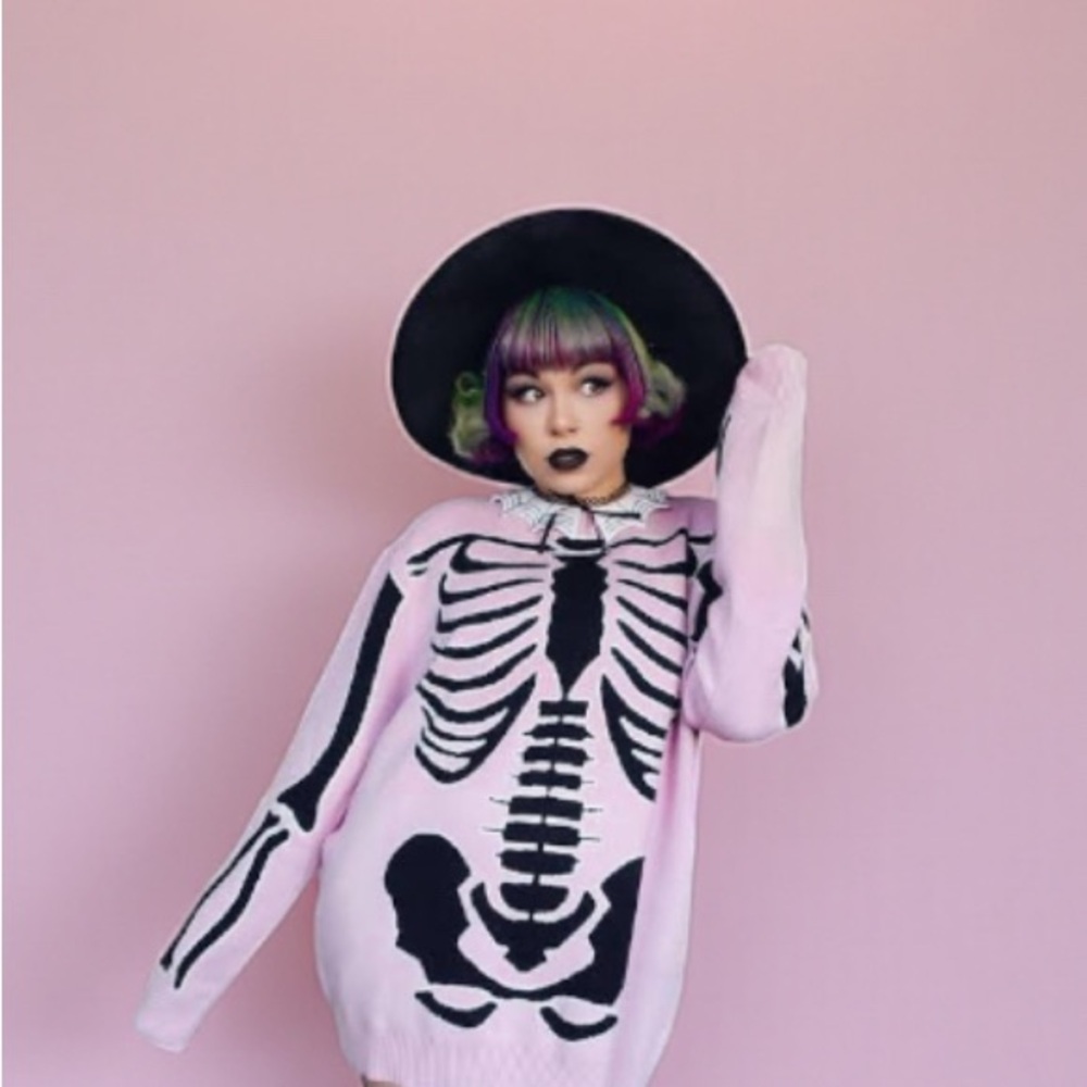 My Violet Pink Skeleton Sweatshirt